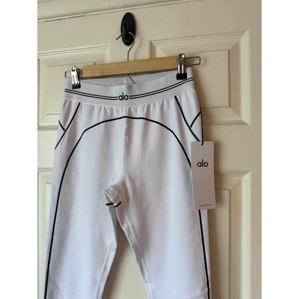 Alo Yoga Airbrush High-Waist Heart Throb Legging White/Black size small NWT - Picture 3 of 6